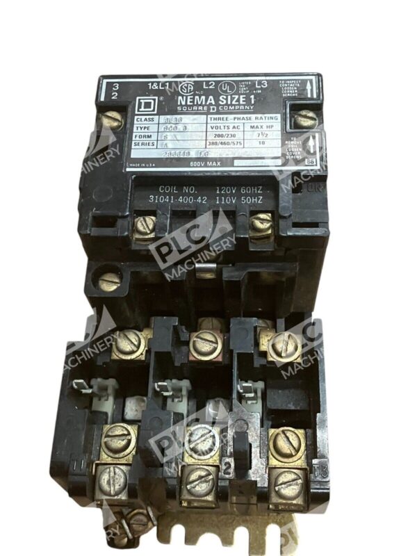 Square D Nema Size 1 Starter 8536-SCO3 /A