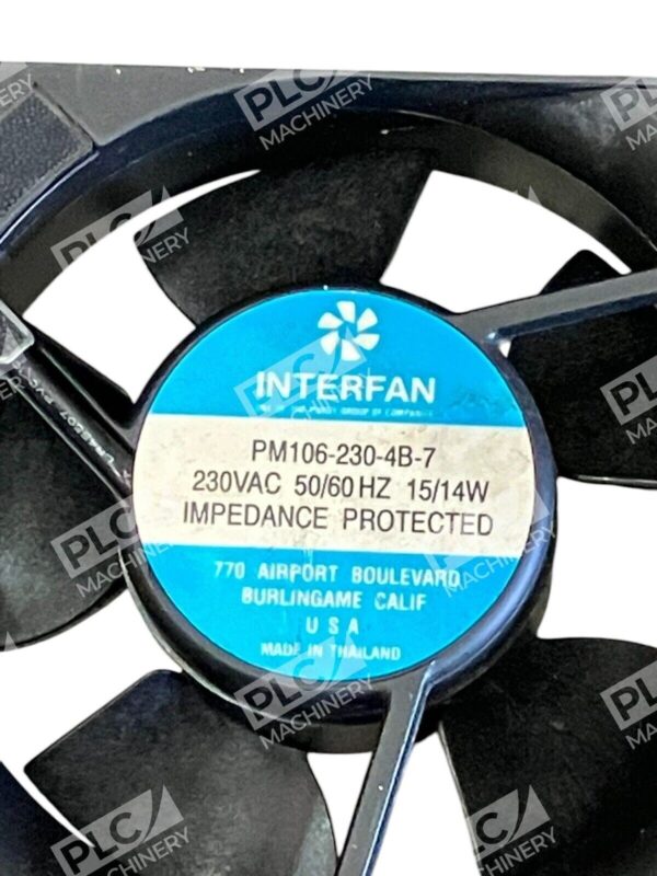 Interfan 230VAC 50/60Hz 15/14W Impedence Protected PM106-230-4B-7 - Image 2