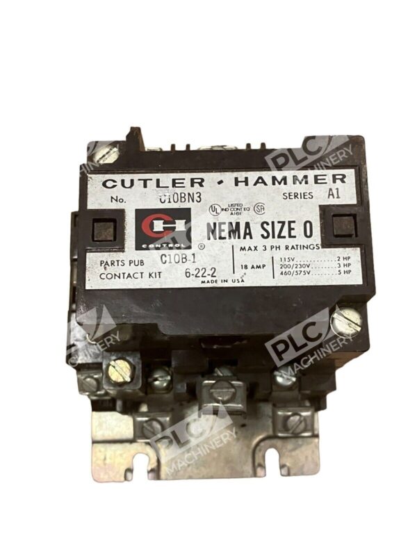 Cutler Hammer C10BN3 Contact Kit 18A Size 0 A1 w/ C320KB2 A2 Auxiliary Contact