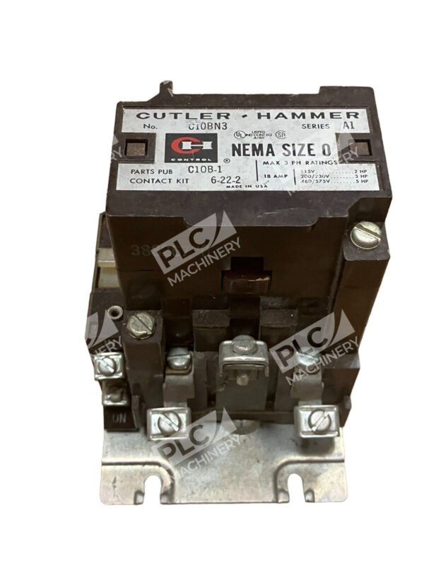 Cutler Hammer C10BN3 Contact Kit 18A Size 0 A1 w/ C320KB2 A2 Auxiliary Contact - Image 4