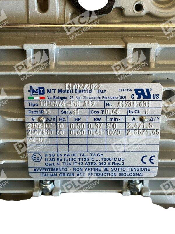 MT Motori Elettrici A49318631 Servo Motor 1N80A/6 35R A19 - Image 2