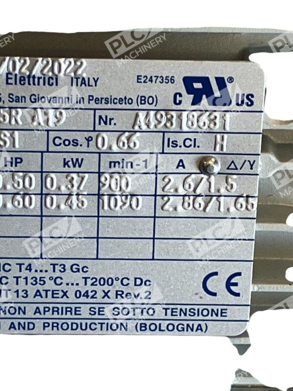 MT Motori Elettrici A49318631 Servo Motor 1N80A/6 35R A19 - Image 4
