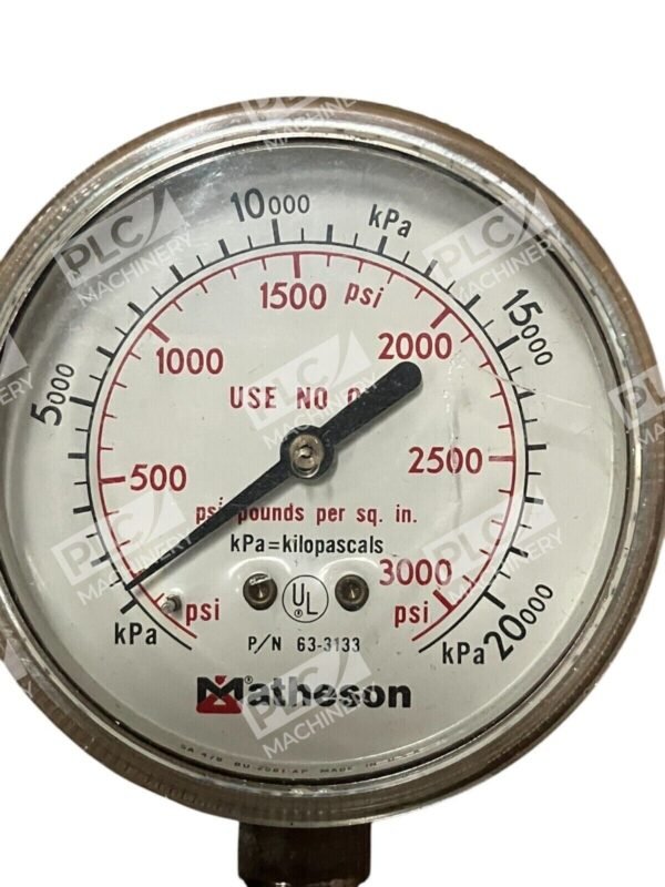 Matheson 0-3000PSI Pressure Gauge 63-3133 - Image 2