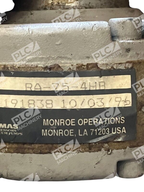 Thomas Compressors & Vacuum Pumps RA-75-4HB - Image 3