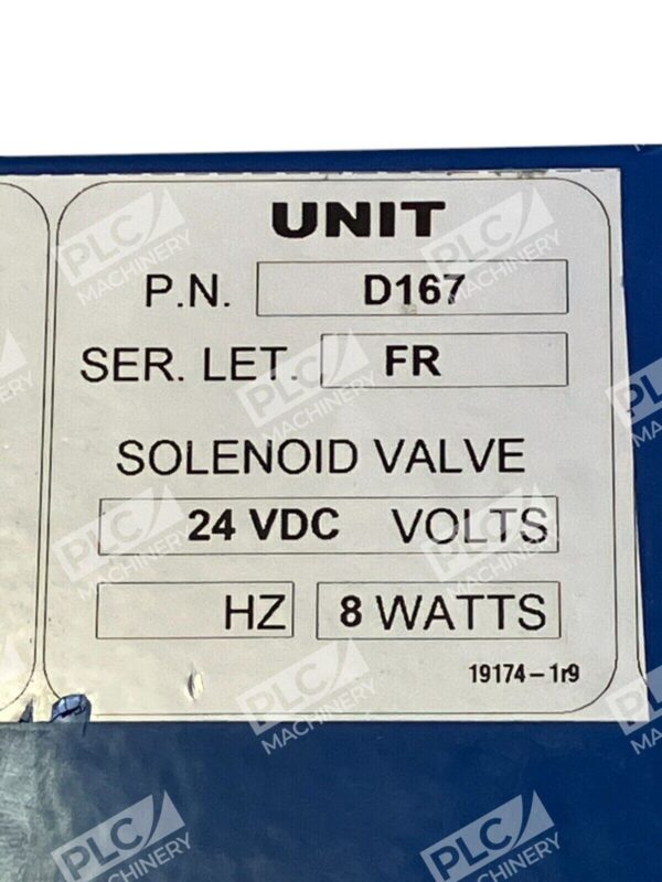 Bijur Delimon FluidFlex 8W 24VDC Pressurized Dispensing Solenoid Valve D167 - Image 2