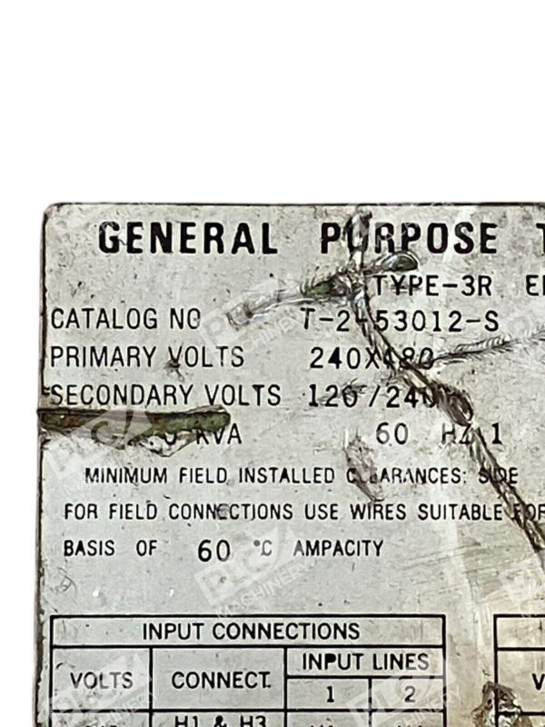 Acme Transformer SR Type-3R Enclosure General Purpose Transformer T-2-53012-S - Image 3