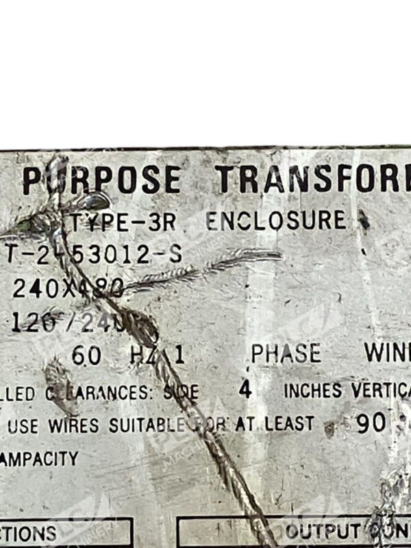Acme Transformer SR Type-3R Enclosure General Purpose Transformer T-2-53012-S - Image 4