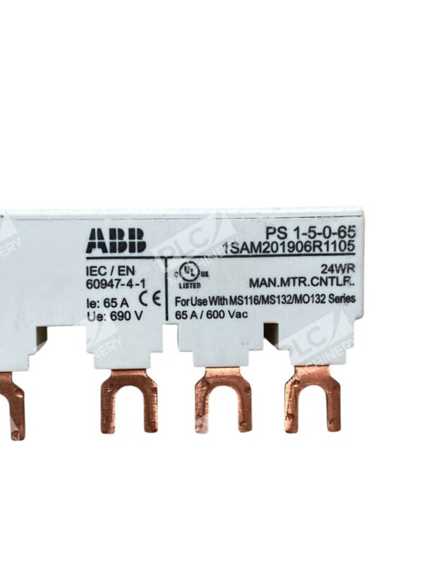 ABB PS1-2-1-65 Busbar 3-Phase 65A 690V for MS116/MS132 Motor Starters - Image 2