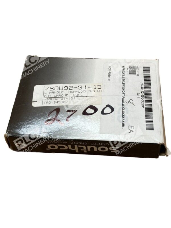 Southco SOU92-31-131 L Handle Non-Locking Bright Chrome - Image 2
