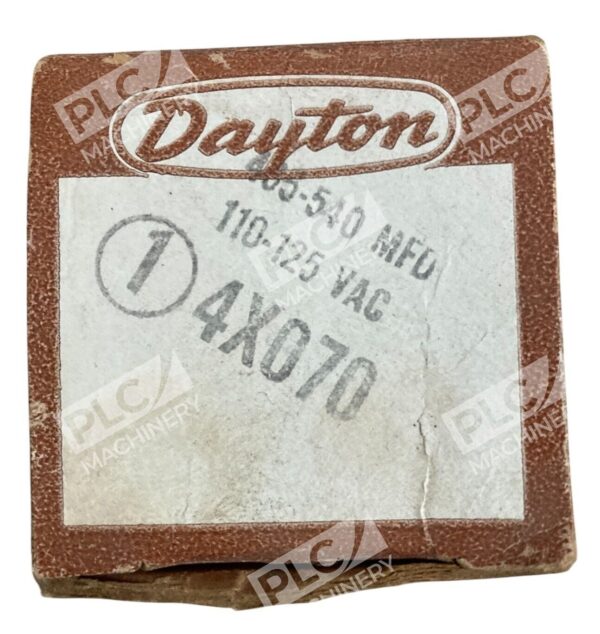 Dayton 465-540MFD 110-125VAC Capacitor 4X070 - Image 2