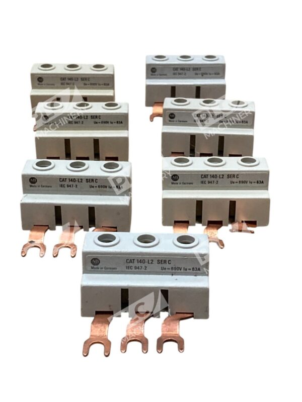 Lot of 7 ABB S1-M1-25 Terminal Block 600V 65A 10-6 AWG for Industrial Power