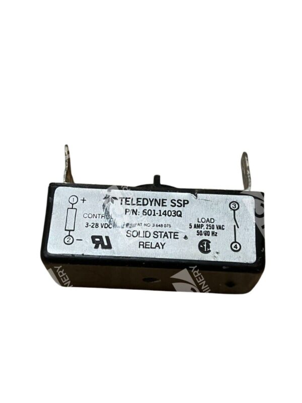 Teledyne SSP 3-28VDC 5A 250VAC 50/60Hz Solid State Relay 601-1403Q