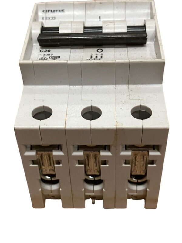 Siemens 5SX23 C20 Circuit Breaker 20A 3 Pole - Image 4