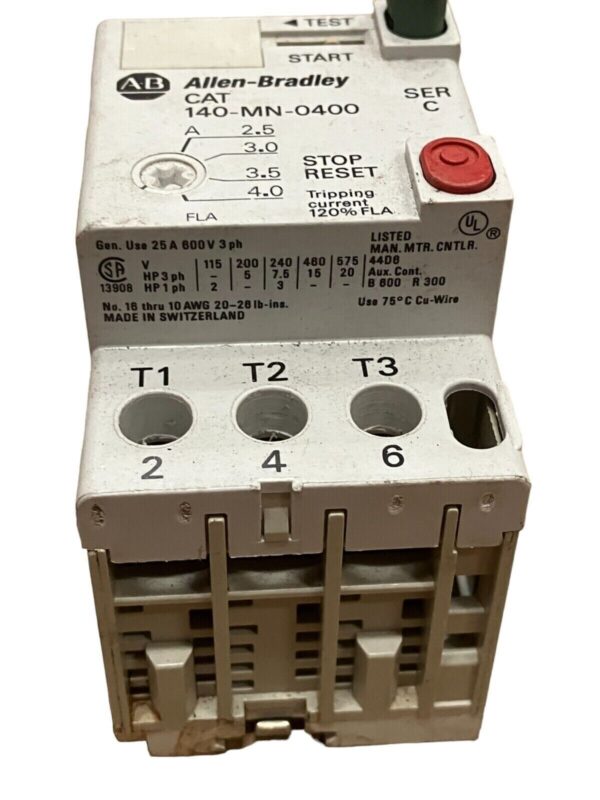 Allen Bradley 140-MN-0400 /C Manual Motor Starter - Image 2