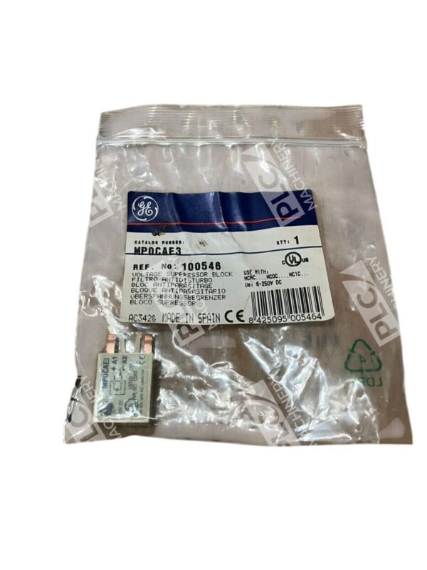 General Electric GE 6-250VDC 100546 Voltage Suppressor Block MP0CAE3