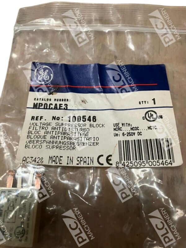 General Electric GE 6-250VDC 100546 Voltage Suppressor Block MP0CAE3 - Image 2