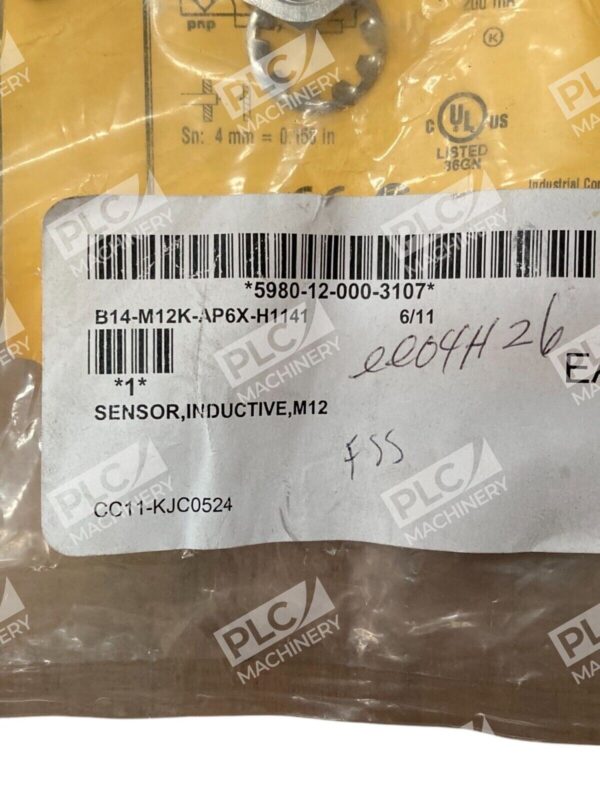 Turck 4607200 Inductive Proximity Sensor BI 4-M12K-AP6X-H1141 - Image 2