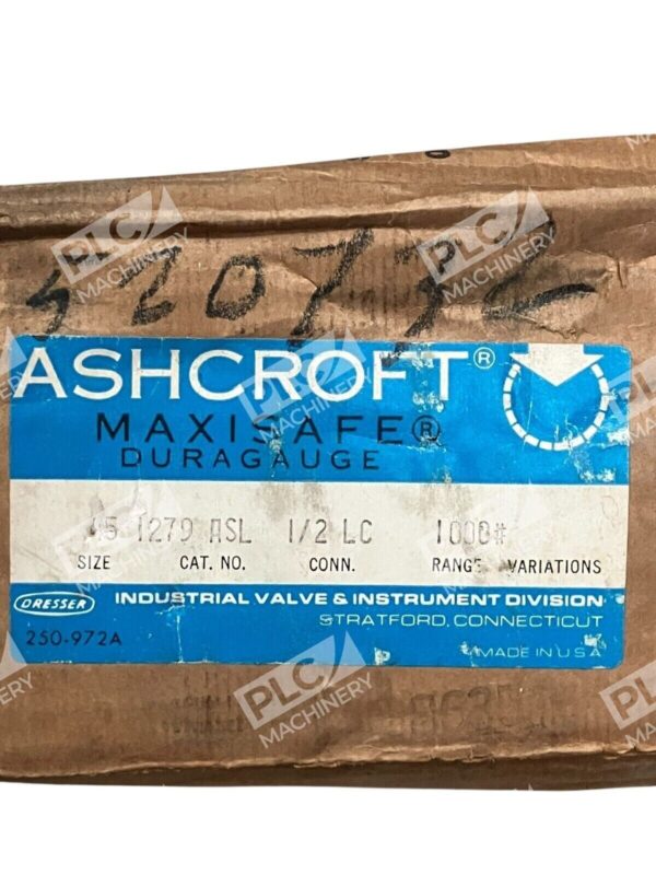 Ashcroft Dresser 250-972A Maxisafe Duragauge 1/2LC 1000# 45-1279-ASL - Image 3