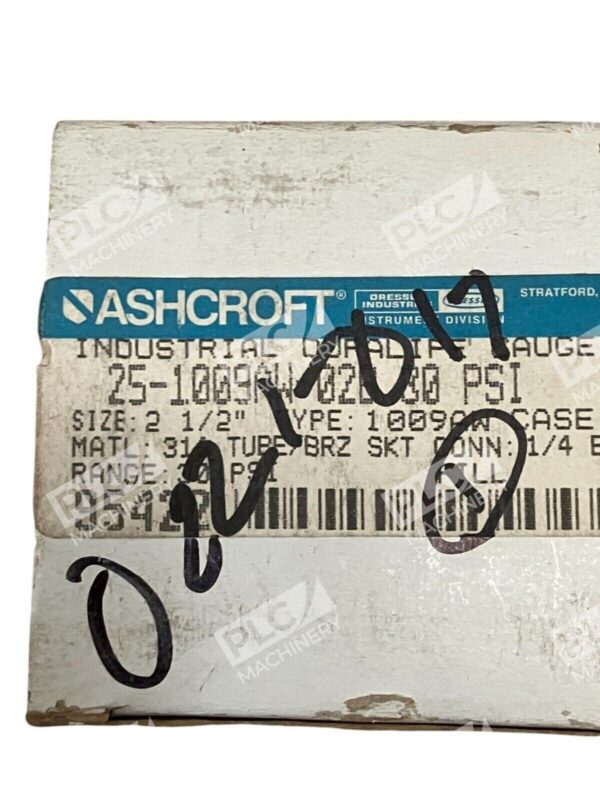 Ashcroft 0-30PSI 95422 Industrial Duralife Gauge 25-1009AW-02B-30 - Image 2