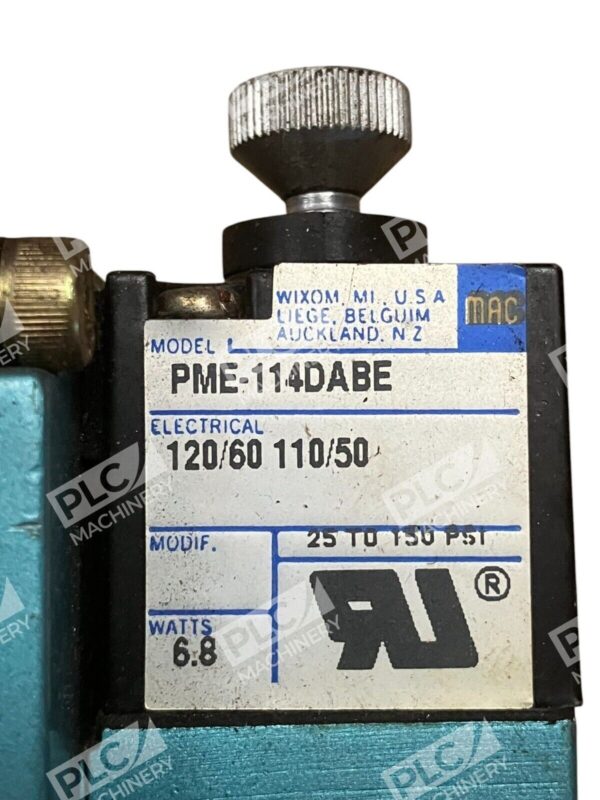 MAC Solenoid Valve 6541B-111-PM-114DA w/ PME-114DABE - Image 3