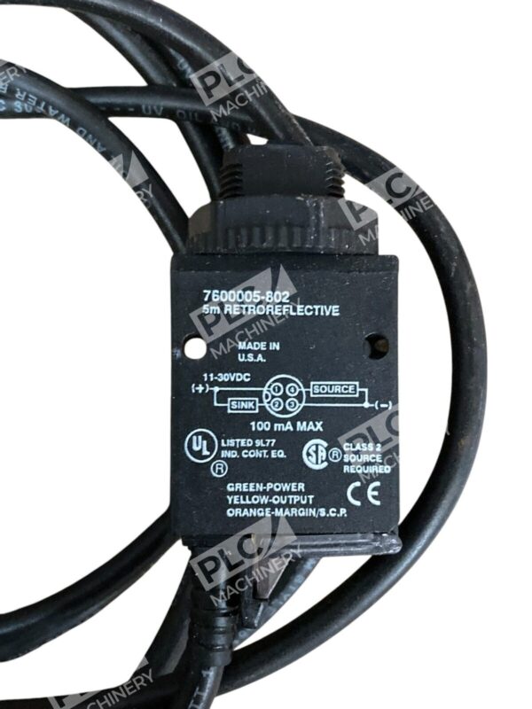 Allen Bradley 5m 11-30VDC 100mA MAX Retroreflective Sensor 7600005-802 - Image 2