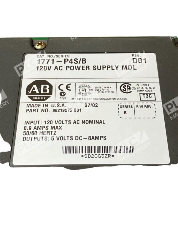 Allen Bradley 1771-P4S /B 120V AC Power Supply Module NEW IN BOX - Image 4