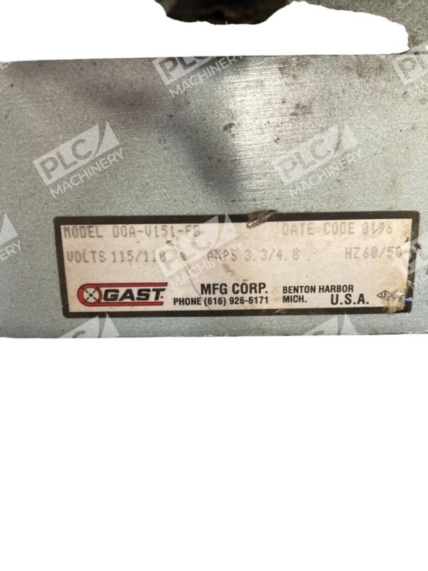 Gast 115/110V 60/50Hz Vacuum Pump D0A-V151-FS - Image 4