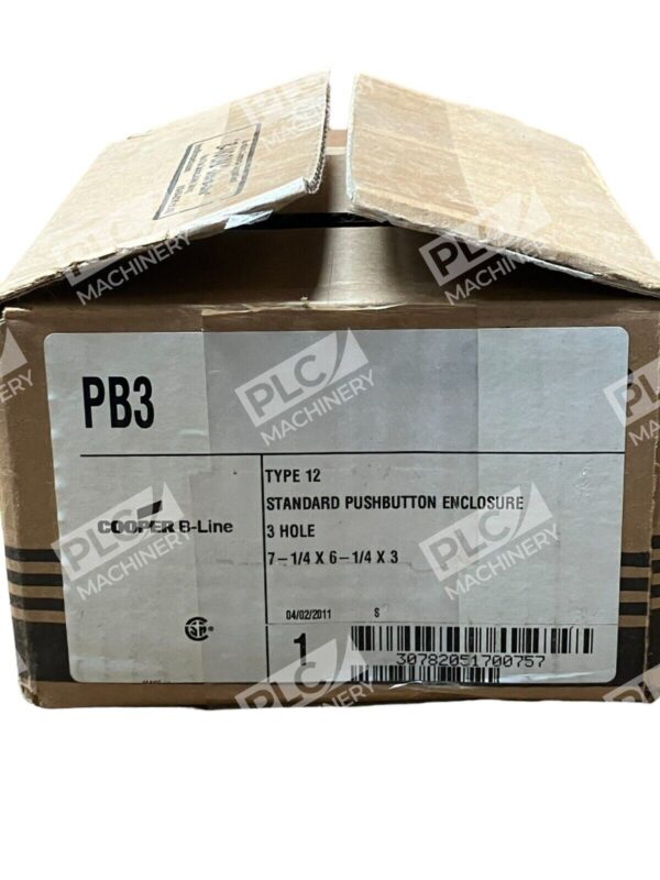 Cooper B-Line PB3 Type 12 Standard Pushbutton Enclosure 3 Hole