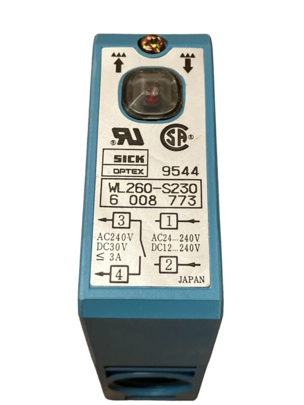 Sick WL260-S230 Optex 6 008 773 9544 Reflective Photoelectric Sensor - Image 7