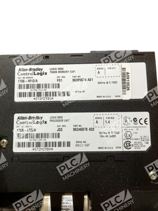 Allen Bradley 1756-L55 /A Logix 5555 Processor Unit - Image 2