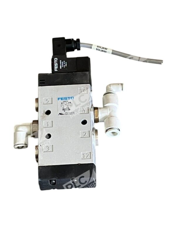Festo 164166 LS43 1:2 5-10bar Valve CPE24-M1H-5L-3/8 w/ Festo MSEB-3-24VDC