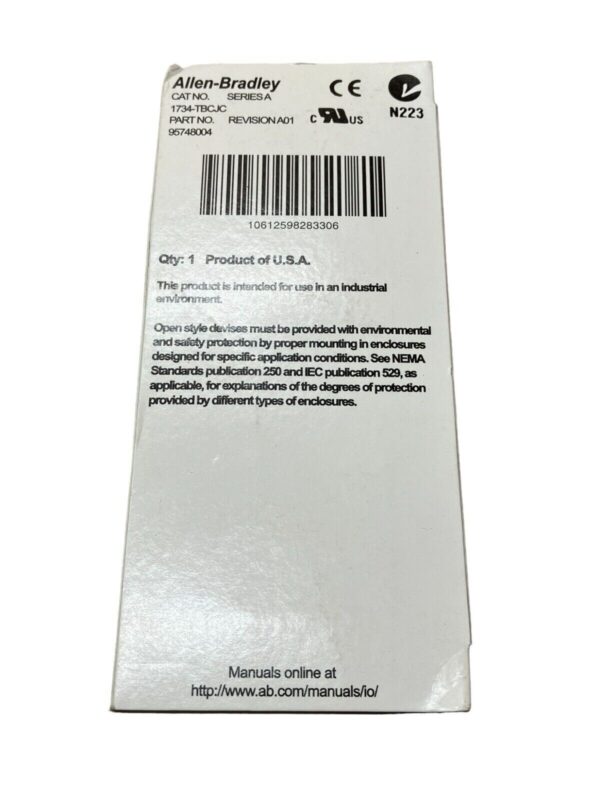 Allen Bradley 1734-TBCJC /A Point I/O Terminal Base 95748004