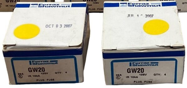 Ferraz Shawmut GW20 20A 126V Plug Fuse (2 Boxes of 4)