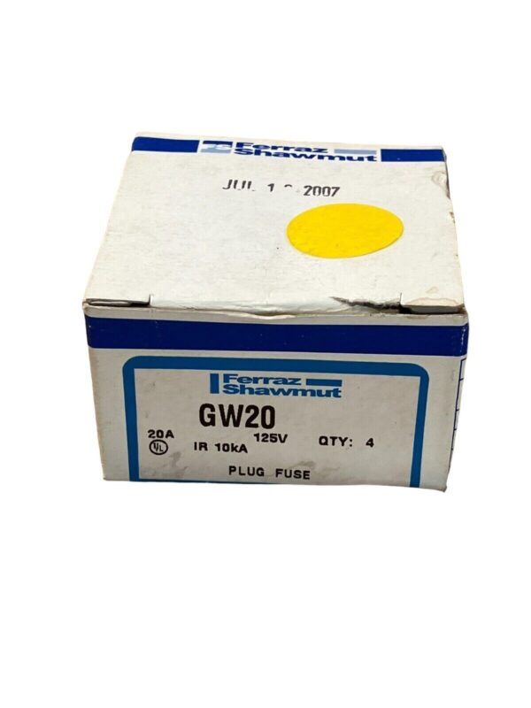 Ferraz Shawmut GW20 20A 126V Plug Fuse (2 Boxes of 4) - Image 2