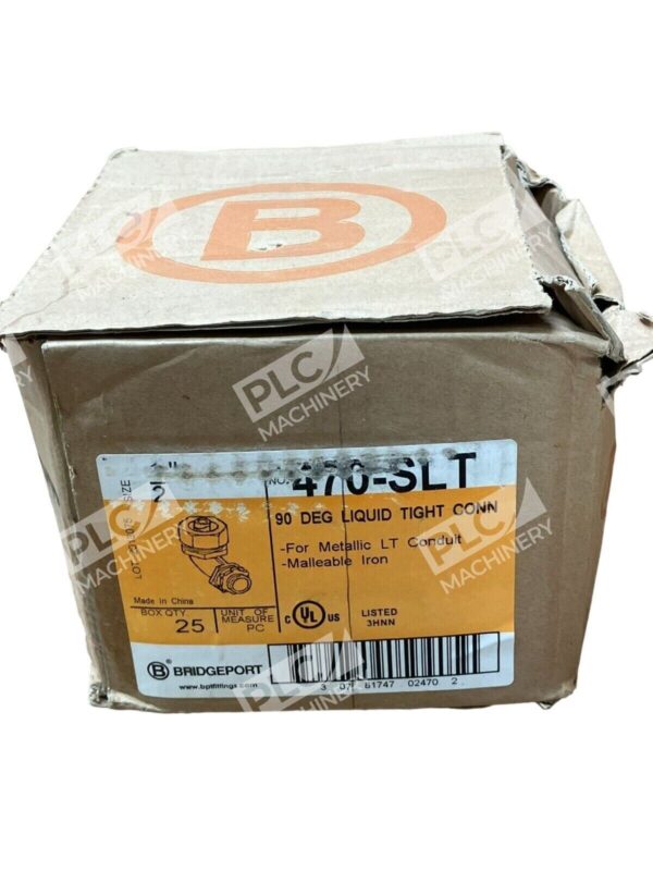 Bridgeport 470-SLT Liquid Tight Connector 1/2" (Box of 25)