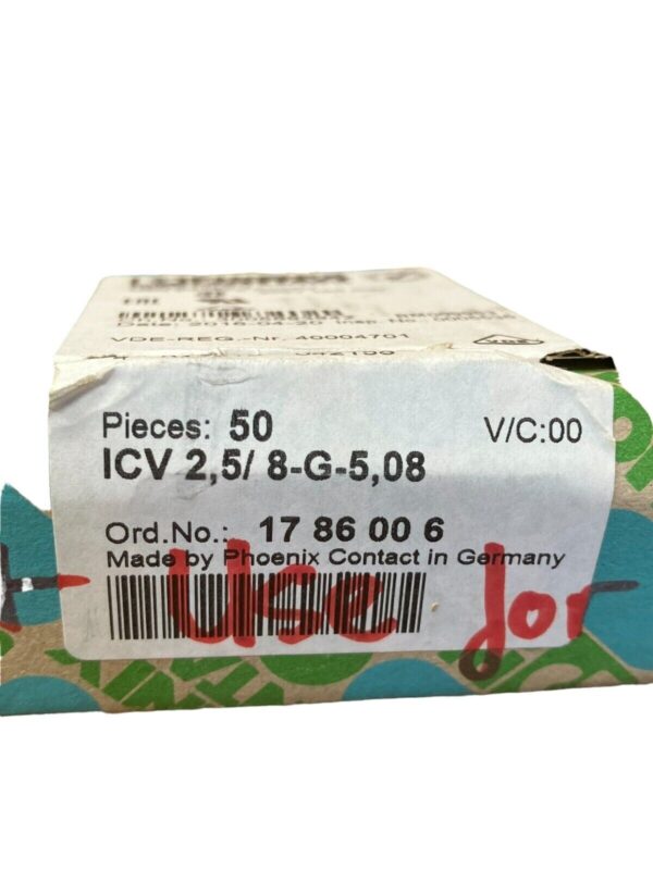Phoenix Contact ICV 2.5/ 8-G-5.08 PCB Header (Box of 45) - Image 3