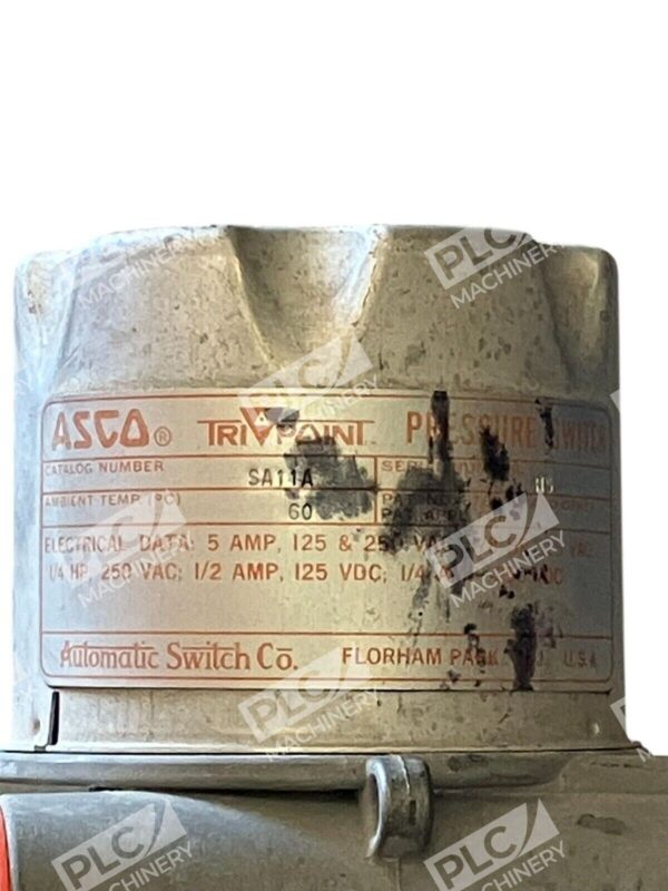 ASCO Pressure Temp Switch SA11A w/ ASCO Transducer Pressure Sensor TG10A11 - Image 4