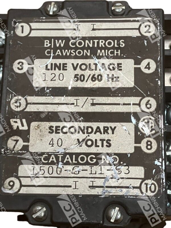 B/W Controls 120V 50/60Hz Control Relay 1500-G-L1-S3 - Image 2