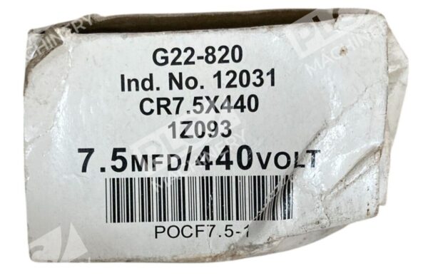 Packard 12031 CR7.5X440 1Z093 7.5MFD/440V POC7.5-1 Capacitor G22-820