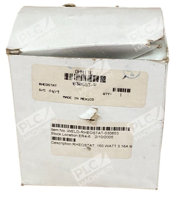 Memcor Rheostat 150W R-150 15Ohm 3.16A A-030653-B Welder Resistor 030653