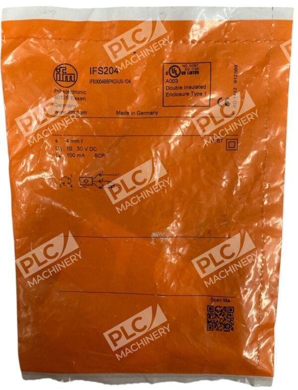 IFM Efector 10-30VDC Inductive Sensor IFB3004BBPKG/US-104-IFS204