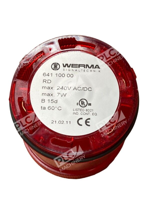 Werma Signaltechnik 641 100 00 Red Permanent Light Element - Image 2