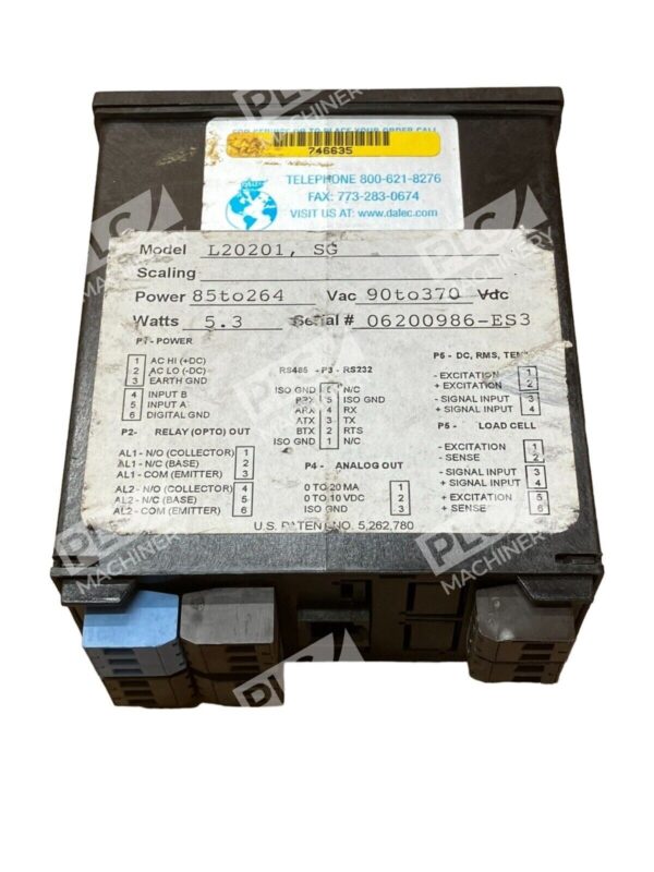 Dalec Electronics L20201 SG Panel Meter 5.3W 90-370VDC - Image 2