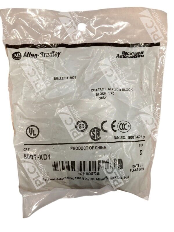 Allen Bradley Contact Shallow Block 800T-XD1 /D - Image 2
