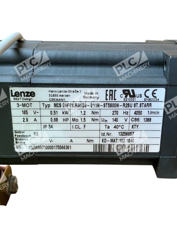 Lenze MCS 06F41LRS0B0-B11N-ST5S00N-R2SU Servo Motor - Image 2