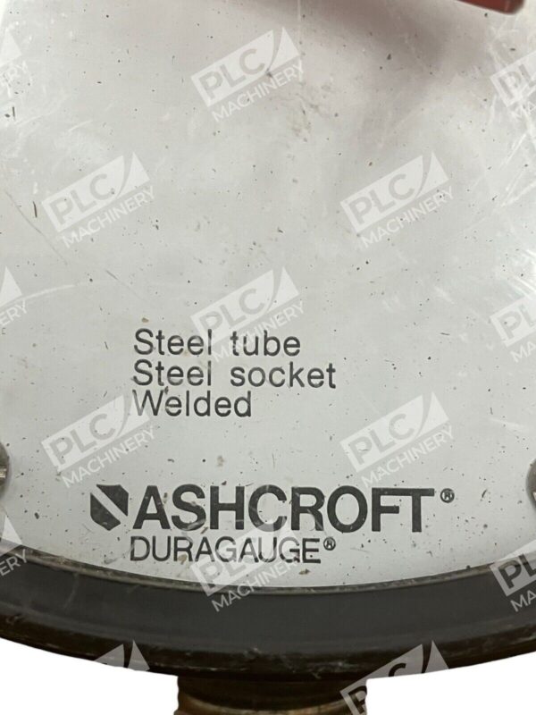 Ashcroft Duragauge Steel Tube Steel Socket -30-200PSI Pressure Gauge 250-2362-A - Image 2