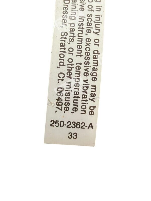 Ashcroft Duragauge Steel Tube Steel Socket -30-200PSI Pressure Gauge 250-2362-A - Image 3