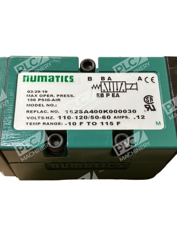 Numatics 152SA400K000030 Pneumatic Solenoid Valve 228-690B