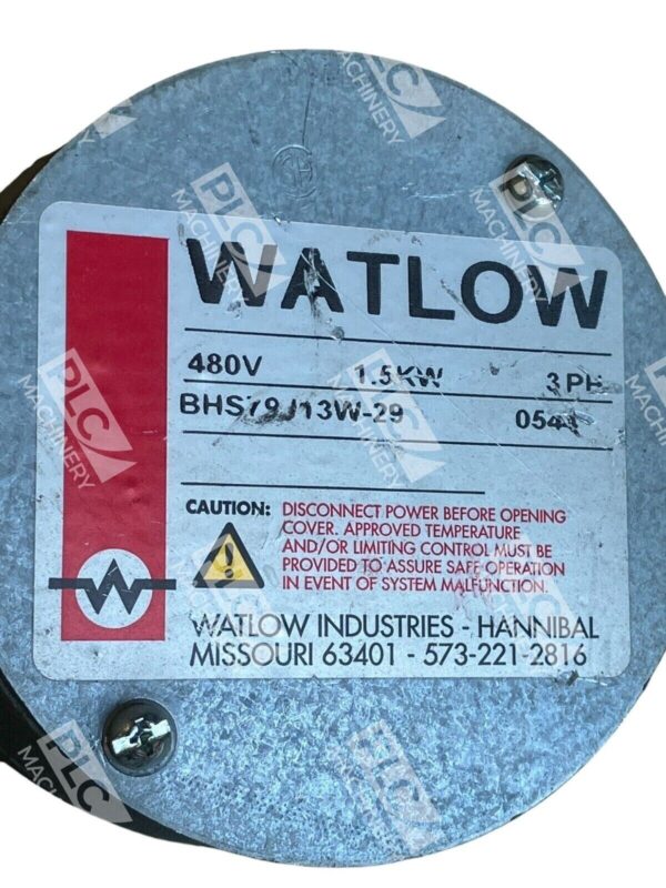 Watlow 480V 1.5KW 3PH 0544 Immersion Heater BHS79J13W-29 - Image 2