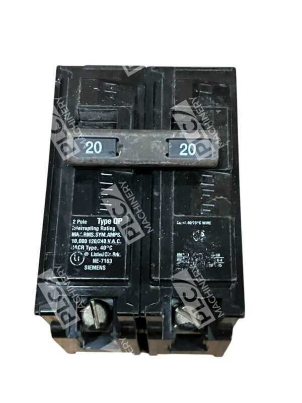 Siemens Type QP 2 Pole 20A Circuit Breaker QP2-B020